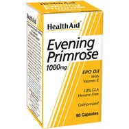 Health Aid Evening Primrose 1000mg Συμπλήρωμα Διατροφής με Έλαιο Νυχτολούλουδου, Βιταμίνη Ε & GLA για Ορμονική Ισορροπία με Ισχυρές Αντιγηραντικές & Αντιοξειδωτικές Ιδιότητες 90caps