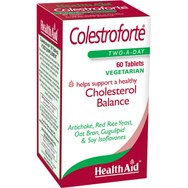Health Aid Colestroforte Συμπλήρωμα Διατροφής Κόκκινης Μαγιάς, Χρωμίου, Αμινοξέων & Εκχυλίσματος Βοτάνων για Υγιή Επίπεδα Χοληστερόλης & Καρδιαγγειακή Ευεξία 60tabs