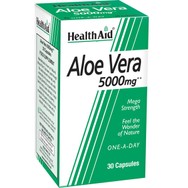 Health Aid Aloe Vera 5000mg Συμπλήρωμα Διατροφής Εκχυλίσματος Αλόη Βέρα για την Αντιμετώπιση της Δυσκοιλιότητας & Δυσπεψίας με Αντιοξειδωτικές Ιδιότητες 30caps