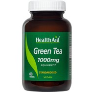 Health Aid Green Tea 1000mg Συμπλήρωμα Διατροφής Εκχυλίσματος Πράσινου Τσαγιού για Αύξηση του Μεταβολισμού & Απώλεια Βάρους με Ισχυρές Αντιοξειδωτικές Ιδιότητες 60tabs