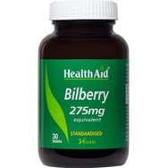 Health Aid Bilberry 275mg Συμπλήρωμα Διατροφής με Εκχύλισμα Μύρτιλου για Υποστήριξη της Καλής Όρασης με Ισχυρές Αντιοξειδωτικές Ιδιότητες 30tabs