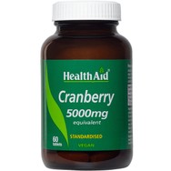 Health Aid Cranberry 5000mg Συμπλήρωμα Διατροφής Εκχυλίσματος Κράνμπερι για Αντιμετώπιση των Ουρολοιμώξεων & την Καλή Υγεία του Ουροποιητικού Συστήματος 60tabs