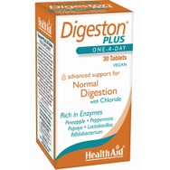 Health Aid Digeston Plus Συμπλήρωμα Διατροφής Πεπτικών Ενζύμων & Προβιοτικών για την Καλή Υγεία του Γαστροπεπτικού Συστήματος & Καλύτερη Πέψη 30tabs