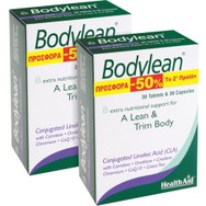 Health Aid Promo Bodylean CLA Plus Συμπλήρωμα Διατροφής Λινολεϊκού Οξέος, Χρωμίου, Πράσινου Τσαγιού & Αμινοξέων για έλεγχο του Βάρους & Διατήρηση της Σιλουέτας 60tabs & 60caps (2x30tabs & 2x60caps)