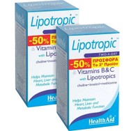 Health Aid Promo Lipotropic Συμπλήρωμα Διατροφής με Λιποτροπικά Ένζυμα, Βιταμίνη B & C για το Μεταβολισμό του Λίπους & τον Έλεγχο του Βάρους 120tabs (2x60tabs)