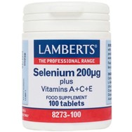 Lamberts Selenium Συμπλήρωμα Διατροφής Σελήνιου με Βιταμίνες A, C & E για την Ενίσχυση της Ανδρικής Γονιμότητας & Ανοσοποιητικού Συστήματος 200μg, 100tabs