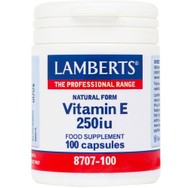 Lamberts Vitamin E Συμπλήρωμα Διατροφής Βιταμίνης Ε Φυσικής Μορφής Κατά του Οξειδωτικού Στρες 250iu, 100caps