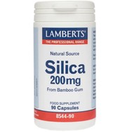 Lamberts Silica 200mg Συμπλήρωμα Διατροφής Πυριτίου για την Ενίσχυση Παραγωγής Κολλαγόνου & Διατήρηση Υγειών Μαλλιών, Νυχιών & Δέρματος 90caps