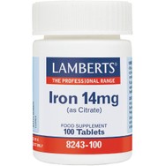 Lamberts Iron Συμπλήρωμα Διατροφής Σιδήρου σε Κιτρική Μορφή Κατάλληλο για Άτομα με Γαστρεντερικές Διαταραχές Άμεσης Απορρόφησης 100tabs