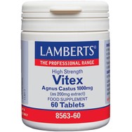 Lamberts Vitex Agnus-Castus Συμπλήρωμα Διατροφής Εκχυλίσματος Λυγαριάς με Αντιοξειδωτικές Ιδιότητες Κατά του Προεμμηνορρυσιακού Συνδρόμου 1000mg, 60tabs