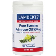 Lamberts Pure Evening Primrose Oil Συμπλήρωμα Διατροφής Έλαιου Νυχτολούλουδου για την Αντιμετώπιση των Προεμμηνορυσιακών Συμπτωμάτων 500mg, 180caps