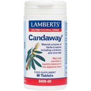 Lamberts Candaway Συμπλήρωμα Διατροφής Συμπλέγματος Βοτάνων & Μπαχαρικών Φυτικής Προέλευσης για τον Έλεγχο του Μικροβιώματος του Πεπτικού 60tabs