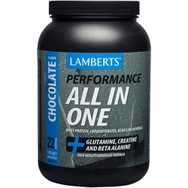 Lamberts Performance All In One 1450gr - Chocolate,Συμπλήρωμα Διατροφής Πρωτεΐνης Ορού Γάλακτος σε Σκόνη για Χτίσιμο & Διατήρηση Μυϊκής Μάζας με Γεύση Σοκολάτα