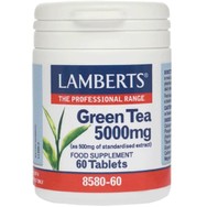 Lamberts Green Tea Συμπλήρωμα Διατροφής με Εκχύλισμα Πράσινου Τσαγιού για Αύξηση του Μεταβολικού Ρυθμού & Διατήρηση Βάρους με Αντιοξειδωτικές Ιδιότητες 5000mg, 60tabs