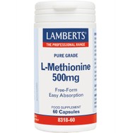 Lamberts L-Methionine Συμπλήρωμα Διατροφής Μεθειονίνης για Αποτοξίνωση & Αναδόμηση των Ιστών, Μαλλιών & Δέρματος 500mg, 60caps