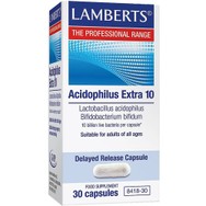 Lamberts Acidophilus Extra 10 Συμπλήρωμα Διατροφής με Προβιοτικά για τη Σωστή Λειτουργία του Γαστρεντερικού Συστήματος 30caps