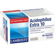 Lamberts Acidophilus Extra 10 Συμπλήρωμα Διατροφής με Προβιοτικά για τη Σωστή Λειτουργία του Γαστρεντερικού Συστήματος 60caps