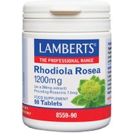 Lamberts Rhodiola Rosea Συμπλήρωμα Διατροφής με Εκχύλισμα Ρίζας Ροντιόλας για την Αντιμετώπιση του Στρες της Κόπωσης & του Αισθήματος Αδυναμίας με Ήπιες Αντικαταθλιπτικές Ιδιότητες 1200mg, 90tabs
