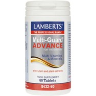 Lamberts Multi Guard Advance Συμπλήρωμα Διατροφής Πολυβιταμινών, Μετάλλων & Εκχυλίσματος Βοτάνων με Αντιοξειδωτική Δράση για Τόνωση & Ενέργεια για Άτομα από 50 Ετών 60tabs