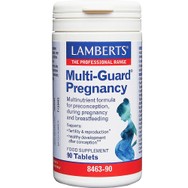 Lamberts Multi-Guard Pregnancy Συμπλήρωμα Διατροφής Πολυβιταμινών, Μετάλλων & Ιχνοστοιχείων Ειδικά Σχεδιασμένο για την Υποστήριξη Γυναικών που Θέλουν να Συλλάβουν, Είναι Έγκυες ή Θηλάζουν 90tabs