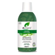 Dr Organic Aloe Vera Mouthwash Στοματικό Διάλυμα με Βιολογική Αλόη Βέρα με Καταπραϋντικές Ιδιότητες 500ml