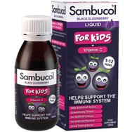 Sambucol Black Elderberry with Vitamin C Liquid Formula For Kids Συμπλήρωμα Διατροφής για Παιδιά με Βιταμίνη C & Μαύρο Σαμπούκο για την Ενίσχυση του Ανοσοποιητικού 120ml