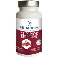 Healthia Superior Berberine 925mg Συμπλήρωμα Διατροφής Εκχυλίσματος του Φυτού Berberis Aristata Υψηλής Περιεκτικότητας σε Βερβερίνη & Βιταμινών, Μετάλλων για τον Έλεγχο του Σακχάρου στο Αίμα, Καλή Υγεία της Καρδιάς & Έλεγχο Βάρους 60caps