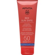 Apivita Bee Sun Safe Hydra Fresh Face & Body Milk Spf50 Ενυδατικό, Αντηλιακό Γαλάκτωμα Υψηλής Προστασίας για Πρόσωπο - Σώμα, με Θαλάσσια Φύκη & Πρόπολη 200ml