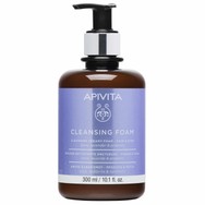 Apivita Cleansing Κρεμώδης Αφρός Καθαρισμού για Πρόσωπο & Μάτια με Ελιά, Λεβάντα & Πρόπολη 300ml