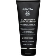 Apivita Black Detox Cleansing Jelly Μαύρο Gel Καθαρισμού για Πρόσωπο & Μάτια με Ενεργό Άνθρακα & Πρόπολη 150ml