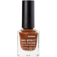 Korres Gel Effect Nail Colour ​​​​​​​Βερνίκι Νυχιών με Αμυγδαλέλαιο για Έντονη Λάμψη & Μεγάλη Διάρκεια 11ml - 66 Aegean Bronze