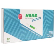 Herb Micro Filter Ultra Thin Ανταλλακτικά Φίλτρα για Ultra Slim Στριφτό Τσιγάρο με Φυτικά Βότανα και Ένζυμα 12 Τεμάχια