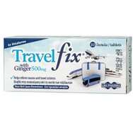 Uni-Pharma Travel Fix with Ginger 500mg 10tabs,Συμπλήρωμα Διατροφής με Ginger που Ανακουφίζει Από τη Ναυτία