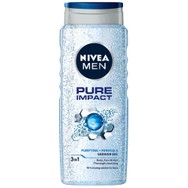 Nivea Men Pure Impact Shower Gel Ανδρικό Αφρόλουτρο για Σώμα, Πρόσωπο & Μαλλιά με Μικροκόκκους 500ml