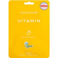 Kocostar Vitamin Face Mask Κωδ 5603 Εμποτισμένη Μάσκα Αναζωογόνησης & Λάμψης για Όλους τους Τύπους Δέρματος 1 Τεμάχιο