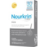 Nourkrin Man for Hair Growth & Preservation Συμπλήρωμα Διατροφής Εκχυλίσματος Βοτάνων Μουρουνέλαιου & Βιοτίνης για την Πρόληψη & Καθυστέρηση της Τριχόπτωσης στους Άνδρες 60tabs