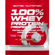Scitec Nutrition 100% Whey Protein Professional Συμπλήρωμα Διατροφής με Καθαρή Πρωτεΐνη Ορού Γάλακτος Εμπλουτισμένη με Αμινοξέα 30g - Chocolate
