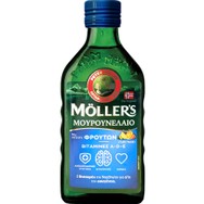 Moller's Cod Liver Oil Tutti Frutti Συμπλήρωμα Διατροφής Πόσιμου Μουρουνέλαιου Πλούσιο σε Ω3 με Βιταμίνες A, D & E με Γεύση Διάφορων Φρούτων 250ml