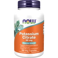 Now Foods Potassium Citrate 99mg Συμπλήρωμα Διατροφής Κιτρικού Καλίου για Ηλεκτρολυτική Ισορροπία & Σωστή Μυϊκή Συστολή 180caps