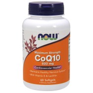 Now Foods CoQ10 600mg Maximum Strengh Συμπλήρωμα Διατροφής για Υγιές Καρδιαγγειακό Σύστημα με Αντιοξειδωτική Δράση 60 Softgels