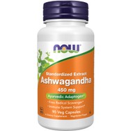 Now Foods Ashwagandha 450mg Συμπλήρωμα Διατροφής Εκχυλίσματος του Βοτάνου Ασβαγκάντα για Αντιμετώπιση Άγχους & Στρες, Βελτίωση Ύπνου & Ενέργεια 90veg.caps