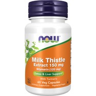 Now Foods Milk Thistle Extract 150mg Συμπλήρωμα Διατροφής Εκχυλίσματος Γαϊδουράγκαθου με Ισχυρές Ηπατοπροστατευτικές & Αντιοξειδωτικές Ιδιότητες 60veg.caps