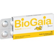 BioGaia Protectis for Gut Comfort Junior Συμπλήρωμα Διατροφής Προβιοτικών για Παιδιά για την Αντιμετώπιση Διάρροιας, Δυσκοιλιότητας & Κοιλιακού Άλγους Κατάλληλο για Παράλληλη Χρήση με Αντιβιοτικά με Γεύση Φράουλα 10 Chew.tabs - Strawberry