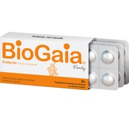 BioGaia Protectis for Gut Comfort Family Συμπλήρωμα Διατροφής Προβιοτικών για την Αντιμετώπιση Διάρροιας, Δυσκοιλιότητας & Κοιλιακού Άλγους με Γεύση Λεμόνι 30 Chew.tabs - Lemon