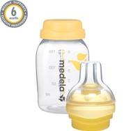 Medela Calma Feeding System Πλαστικό Μπιμπερό Σίτισης Ελεγχόμενης Ροής & Σύστημα Εξαέρωσης με Θηλή Σιλικόνης Κατάλληλο για Όλες τις Ηλικίες 150ml