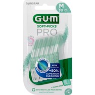 Gum Soft Picks Pro Οδοντογλυφίδες Μεσοδόντιου Καθαρισμού από Καουτσκούκ με Εξαιρετικά Απαλές Ίνες, 30 Τεμάχια - Medium