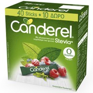 Canderel Stevia Sticks Επιτραπέζιο Γλυκαντικό με Στέβια σε Σκόνη 50 Τεμάχια