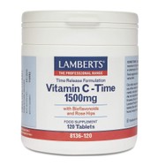 Lamberts Vitamin C Time Release Βιταμίνη C Μεγάλης Διάρκειας 1500mg 120tabs