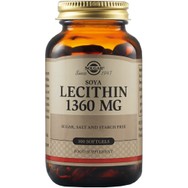 Solgar Soya Lecithin 1360mg Συμπλήρωμα Διατροφής Εκχυλίσματος Σόγιας Πλούσιο σε Λεκιθίνη για τον Έλεγχο του Βάρους & της Χοληστερόλης 100 Softgels
