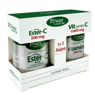 Power of Nature Πακέτο Προσφοράς Platinum Range Συμπλήρωμα Διατροφής Ester-C 500mg 50tabs & Δώρο Vitamin C 1000mg 20tabs